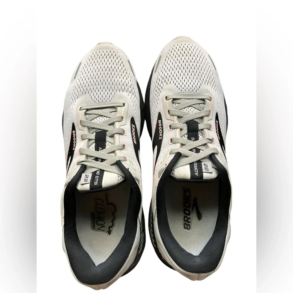 Brooks Adrenaline GTS 22 Women Gray Rose Black Running Sneakers Size 10.5 W - Picture 7 of 14